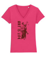 Art Is Life Tricou mânecă scurtă guler V Damă Evoker