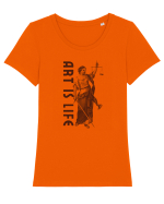 Art Is Life Tricou mânecă scurtă guler larg fitted Damă Expresser