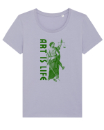 Art Is Life Tricou mânecă scurtă guler larg fitted Damă Expresser