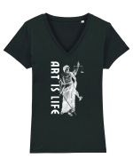 Art Is Life Tricou mânecă scurtă guler V Damă Evoker