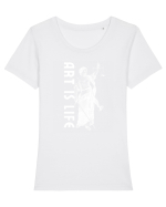 Art Is Life Tricou mânecă scurtă guler larg fitted Damă Expresser