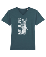 Art Is Life Tricou mânecă scurtă guler V Bărbat Presenter