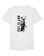Art Is Life Tricou mânecă scurtă guler larg Bărbat Skater