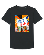Art Is Life Tricou mânecă scurtă guler larg Bărbat Skater