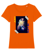 Art Is Life Tricou mânecă scurtă guler larg fitted Damă Expresser