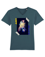 Art Is Life Tricou mânecă scurtă guler V Bărbat Presenter