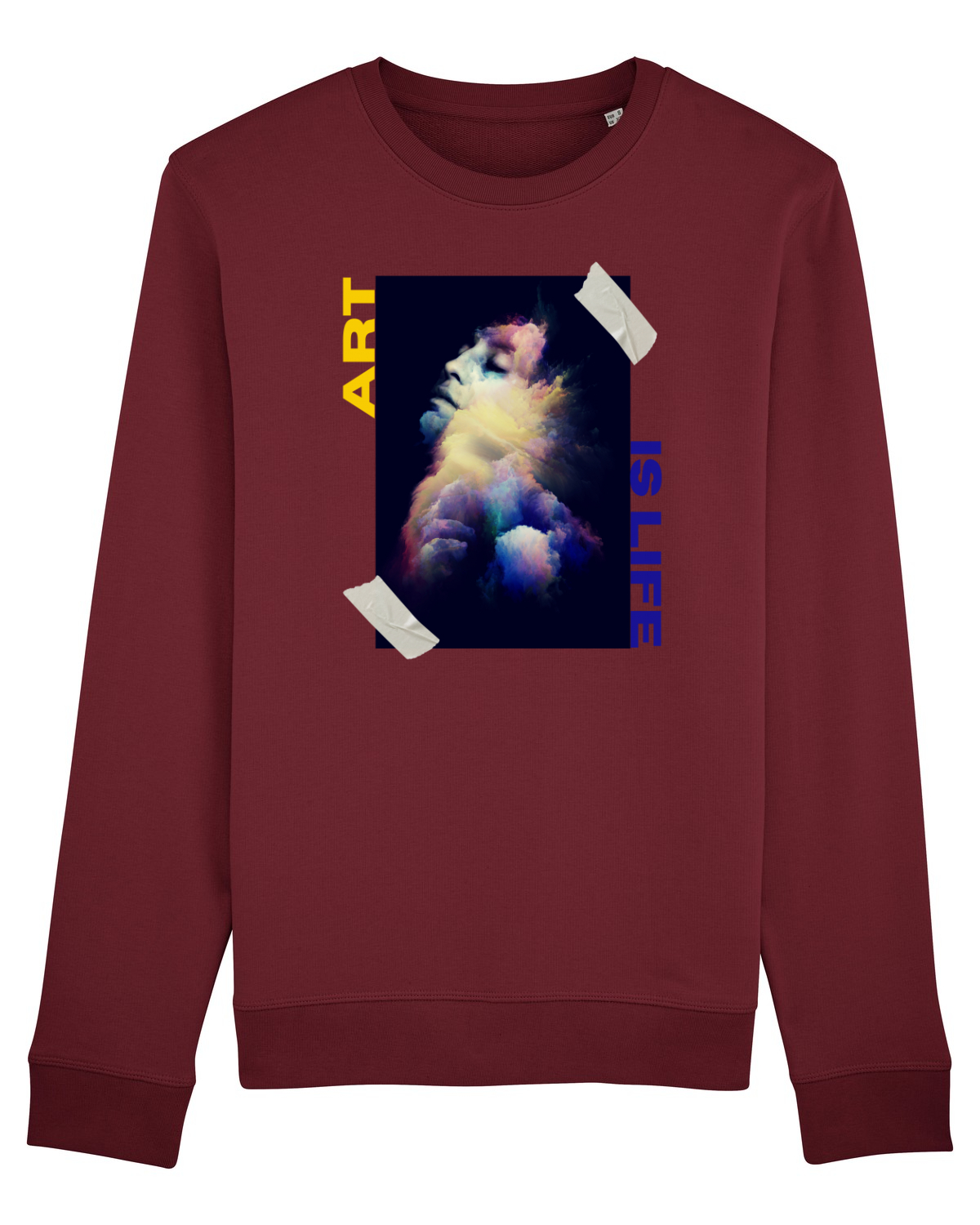Bluză mânecă lungă Unisex Rise Burgundy