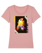 Art Is Life Tricou mânecă scurtă guler larg fitted Damă Expresser
