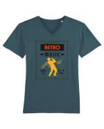 Retro Music Tricou mânecă scurtă guler V Bărbat Presenter