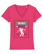 Retro Music Tricou mânecă scurtă guler V Damă Evoker