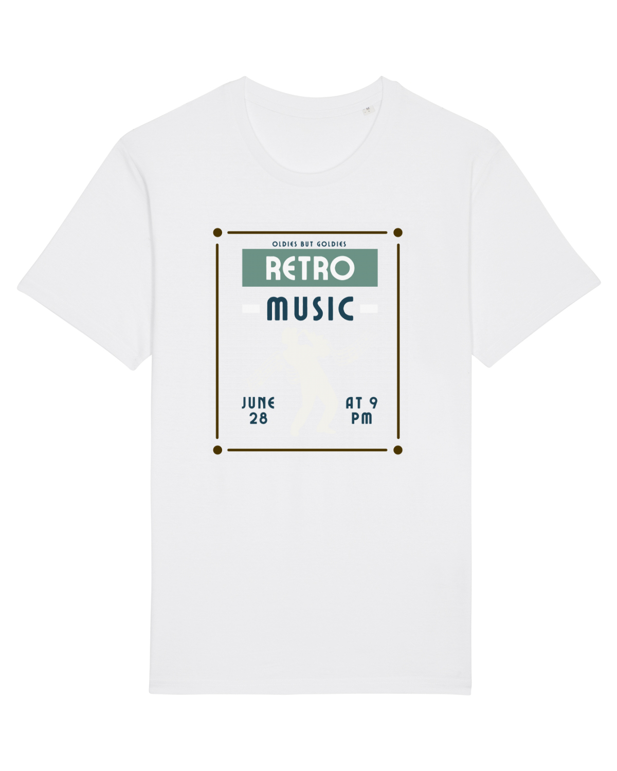 Tricou mânecă scurtă Unisex Rocker White