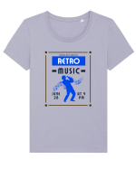 Retro Music Tricou mânecă scurtă guler larg fitted Damă Expresser
