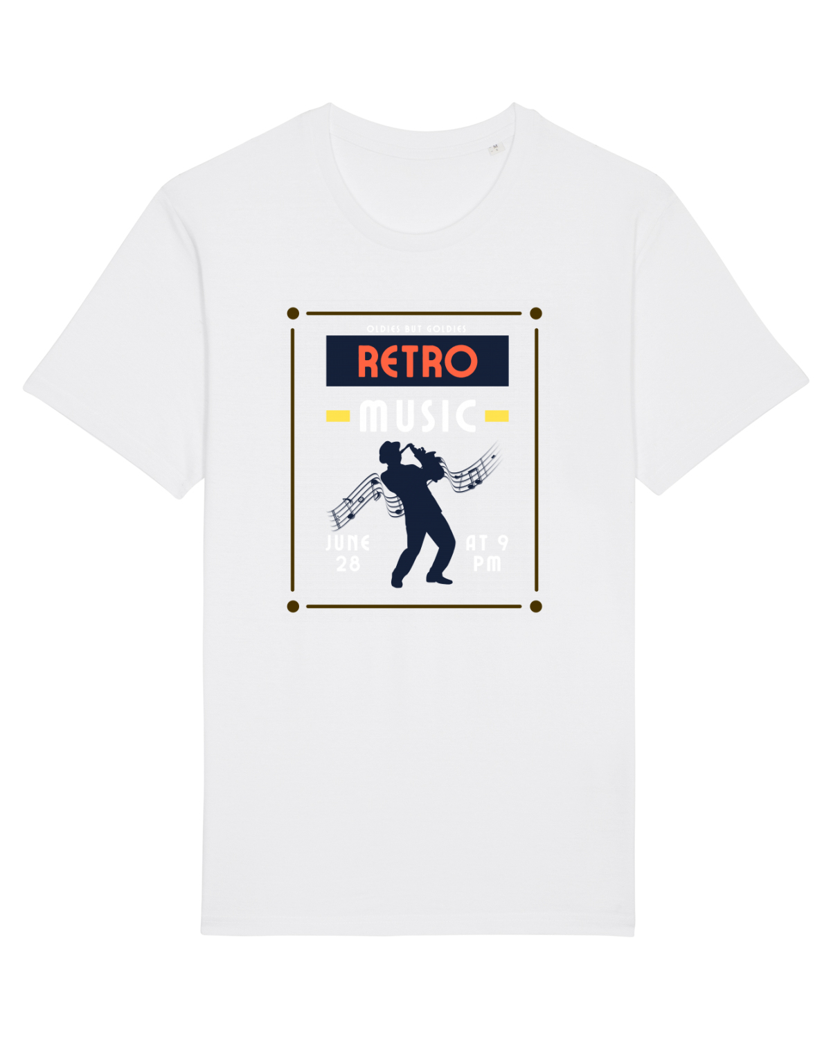 Tricou mânecă scurtă Unisex Rocker White