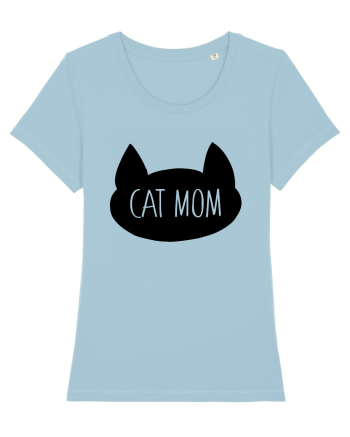 Cat Mom Sky Blue
