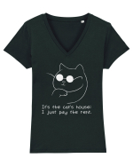 It's the Cats House Tricou mânecă scurtă guler V Damă Evoker