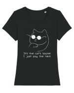 It's the Cats House Tricou mânecă scurtă guler larg fitted Damă Expresser