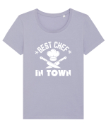 Best Chef In Town  Tricou mânecă scurtă guler larg fitted Damă Expresser