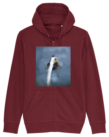 Sky Waterfall Burgundy