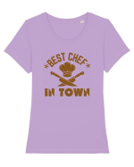 Best Chef In Town  Tricou mânecă scurtă guler larg fitted Damă Expresser