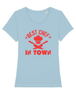 Best Chef In Town  Tricou mânecă scurtă guler larg fitted Damă Expresser