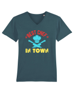 Best Chef In Town  Tricou mânecă scurtă guler V Bărbat Presenter