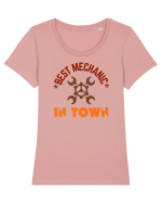 Best Mechanic In Town Tricou mânecă scurtă guler larg fitted Damă Expresser