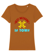 Best Mechanic In Town Tricou mânecă scurtă guler larg fitted Damă Expresser