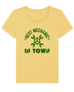 Best Mechanic In Town Tricou mânecă scurtă guler larg fitted Damă Expresser