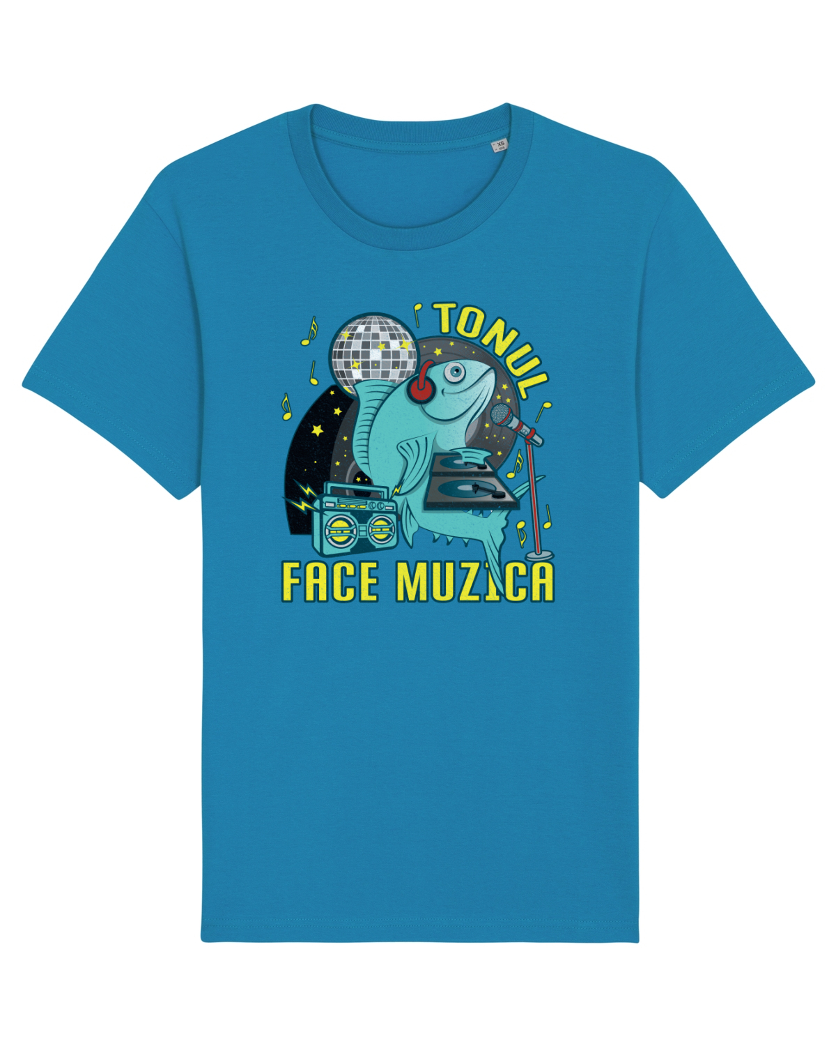 Tricou mânecă scurtă Unisex Rocker Azur