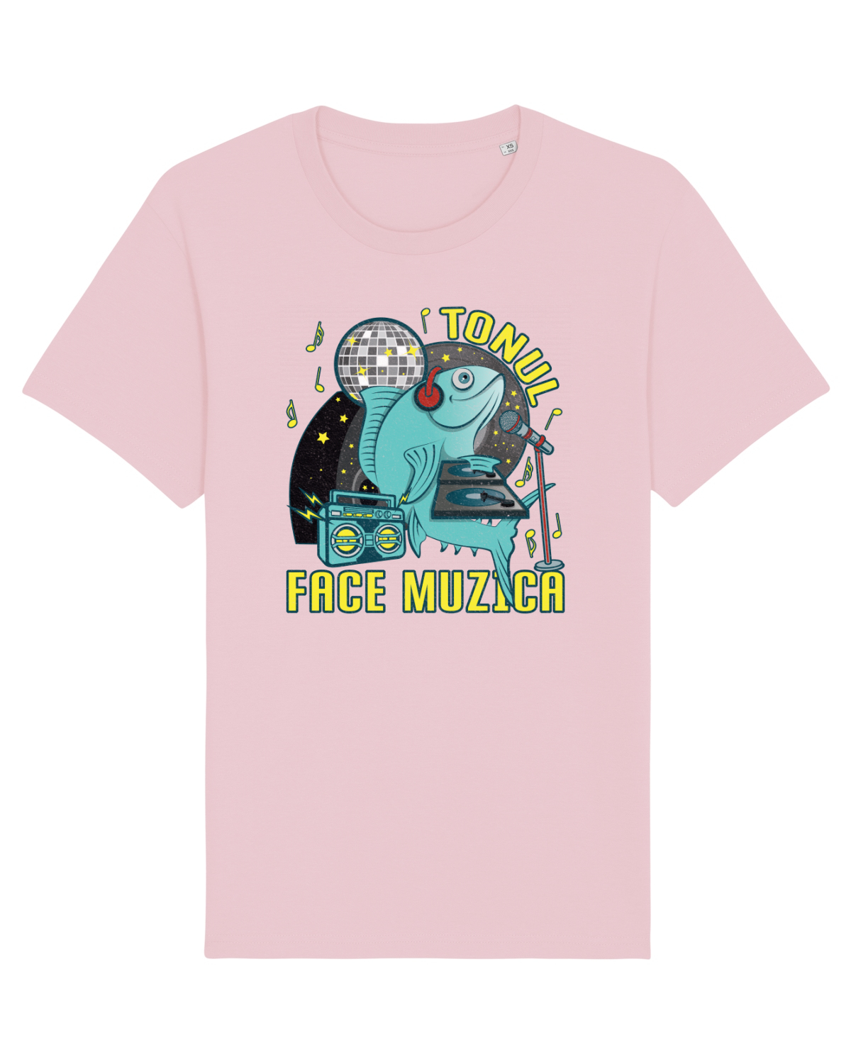 Tricou mânecă scurtă Unisex Rocker Cotton Pink