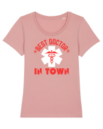 Best Doctor In Town Tricou mânecă scurtă guler larg fitted Damă Expresser