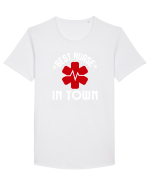 Best Nurse In Town Tricou mânecă scurtă guler larg Bărbat Skater