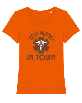 Best Nurse In Town Bright Orange