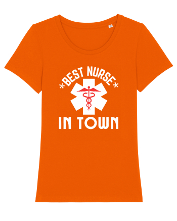 Best Nurse In Town Bright Orange