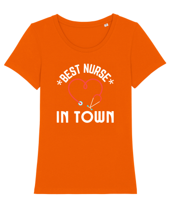 Best Nurse In Town Bright Orange