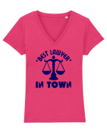 Best Lawyer In Town  Tricou mânecă scurtă guler V Damă Evoker