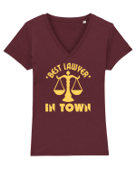 Best Lawyer In Town  Tricou mânecă scurtă guler V Damă Evoker