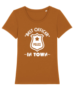Best Police Office In Town Tricou mânecă scurtă guler larg fitted Damă Expresser