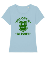 Best Police Office In Town Tricou mânecă scurtă guler larg fitted Damă Expresser