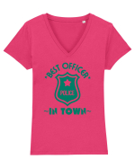 Best Police Office In Town Tricou mânecă scurtă guler V Damă Evoker