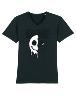 Grunge Music Smiley Tricou mânecă scurtă guler V Bărbat Presenter