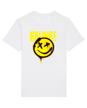 Grunge Music Smiley White