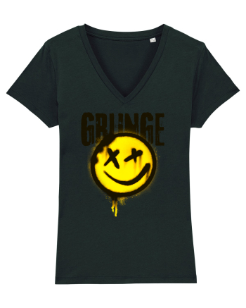 Grunge Music Smiley Black