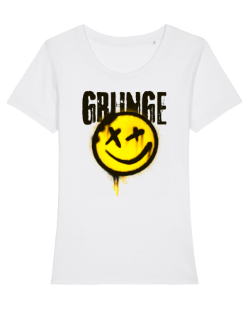 Grunge Music Smiley White