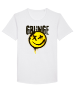 Grunge Music Smiley Tricou mânecă scurtă guler larg Bărbat Skater