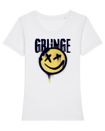 Grunge Music Smiley White
