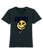 Grunge Music Smiley Tricou mânecă scurtă guler V Bărbat Presenter