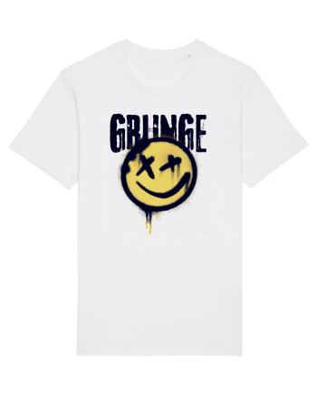 Grunge Music Smiley White