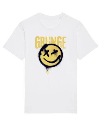 Grunge Music Smiley White