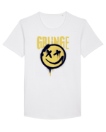 Grunge Music Smiley Tricou mânecă scurtă guler larg Bărbat Skater